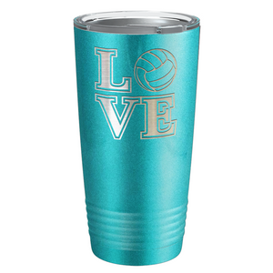 LOVE Volleyball Laser Engraved on Stainless Steel Volleyball Tumbler