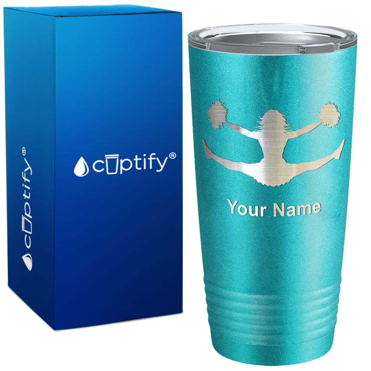 Personalized Cheerleader Flyer on 20oz Tumbler