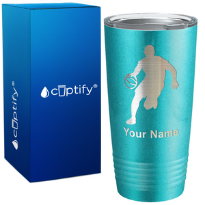 Personalized Basketball Player Silhouette Tumbler