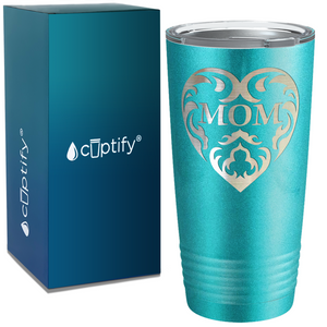 Mother Day Heart on Stainless Steel Mom Tumbler