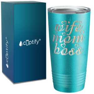 Wife Mom Boss on Stainless Steel Mom Tumbler