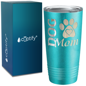 Dog Mom with Paw on Mom 20oz Tumbler