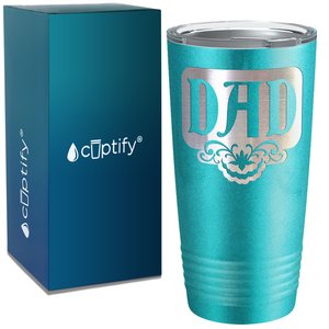 Dad Plaque on Stainless Steel Dad Tumbler