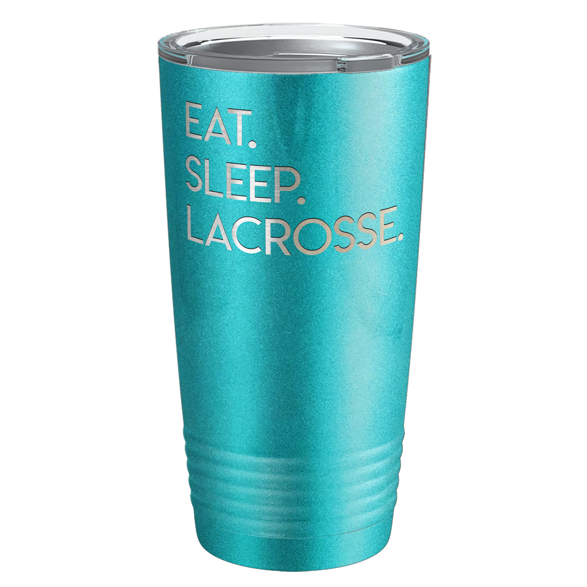 Eat Sleep Lacrosse Laser Engraved on Stainless Steel Lacrosse Tumbler