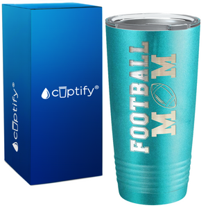 Football Mom on 20oz Tumbler