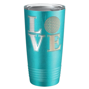 Love Golf Laser Engraved on Stainless Steel Golf Tumbler