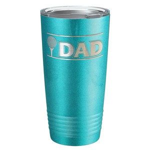 Golf Dad with Golf Ball Laser Engraved on Stainless Steel Golf Tumbler