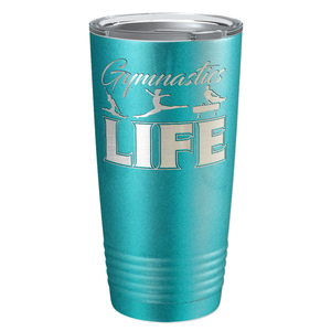 Gymnastics LIFE Silhouettes Laser Engraved on Stainless Steel Gymnastics Tumbler