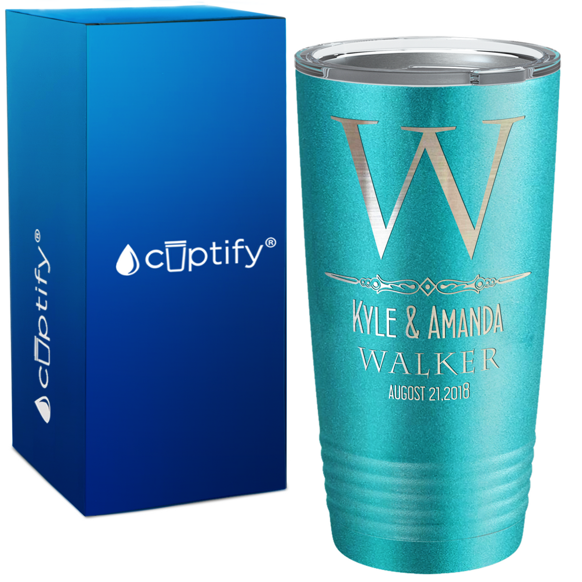 Classic Monogram Anniversary on Wedding 20oz Tumbler