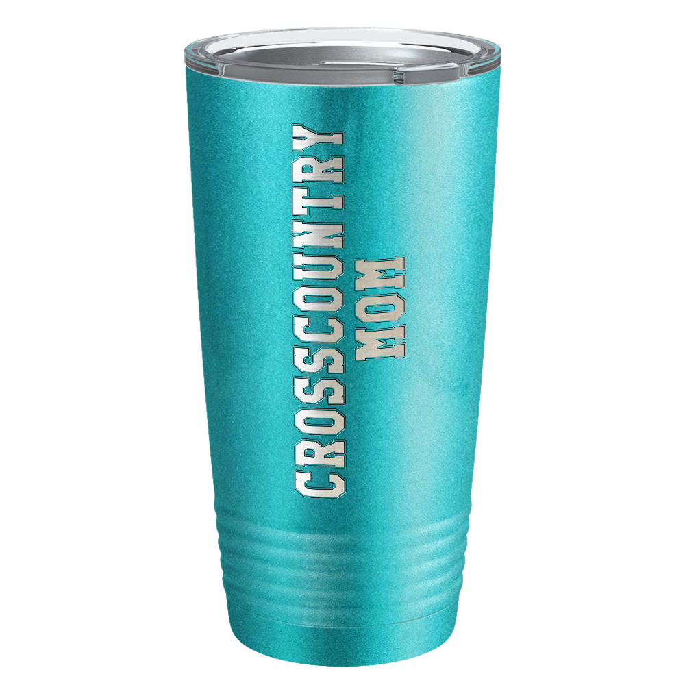 Cross Country Mom Laser Engraved on Stainless Steel Cross Country Tumbler