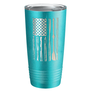 Crew American Flag Laser Engraved on Stainless Steel Crew Tumbler