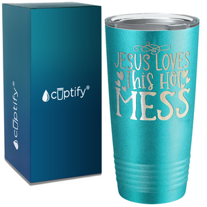 Jesus Loves This Hot Mess on Easter 20oz Tumbler