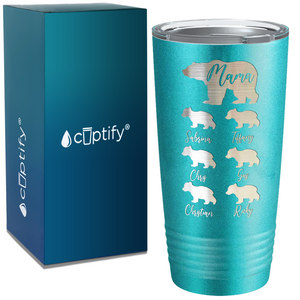 Mama Bear with Six Cubs on Mom 20oz Tumbler