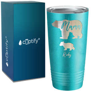 Mama Bear with Cub on Mom 20oz Tumbler