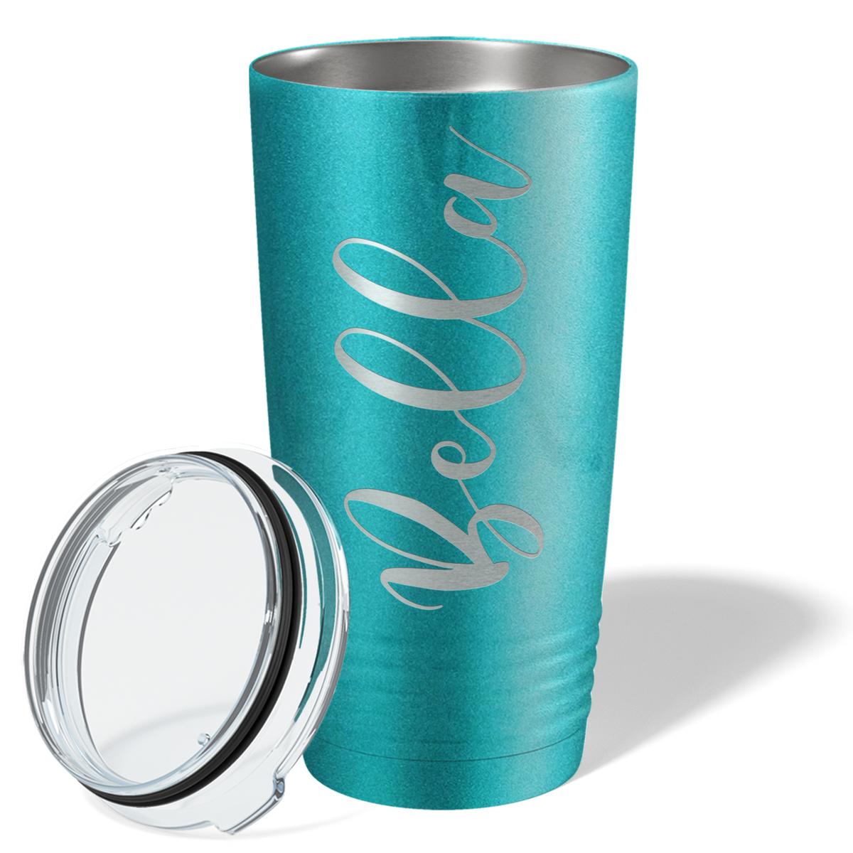 Cuptify Personalized on Seafoam Glitter 20 oz Stainless Steel Ringneck Tumbler