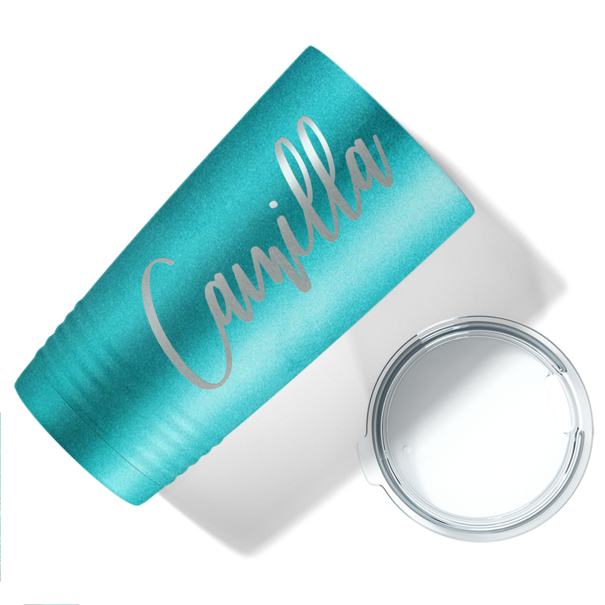 Cuptify Personalized on Seafoam Glitter 20 oz Stainless Steel Ringneck Tumbler