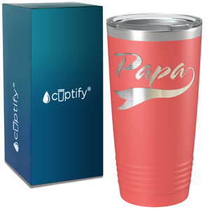 Papa on Stainless Steel Dad Tumbler