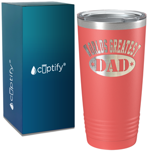 World's Greatest Dad on Stainless Steel Dad Tumbler