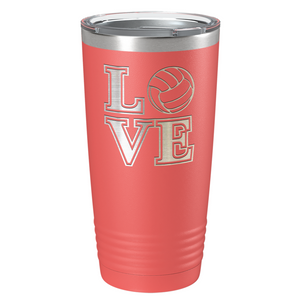 LOVE Volleyball Laser Engraved on Stainless Steel Volleyball Tumbler