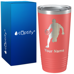 Personalized Basketball Player Silhouette Tumbler