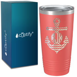 Anchor Cheverons Monogram 20oz Tumbler