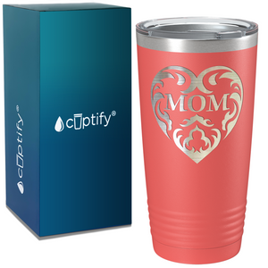 Mother Day Heart on Stainless Steel Mom Tumbler