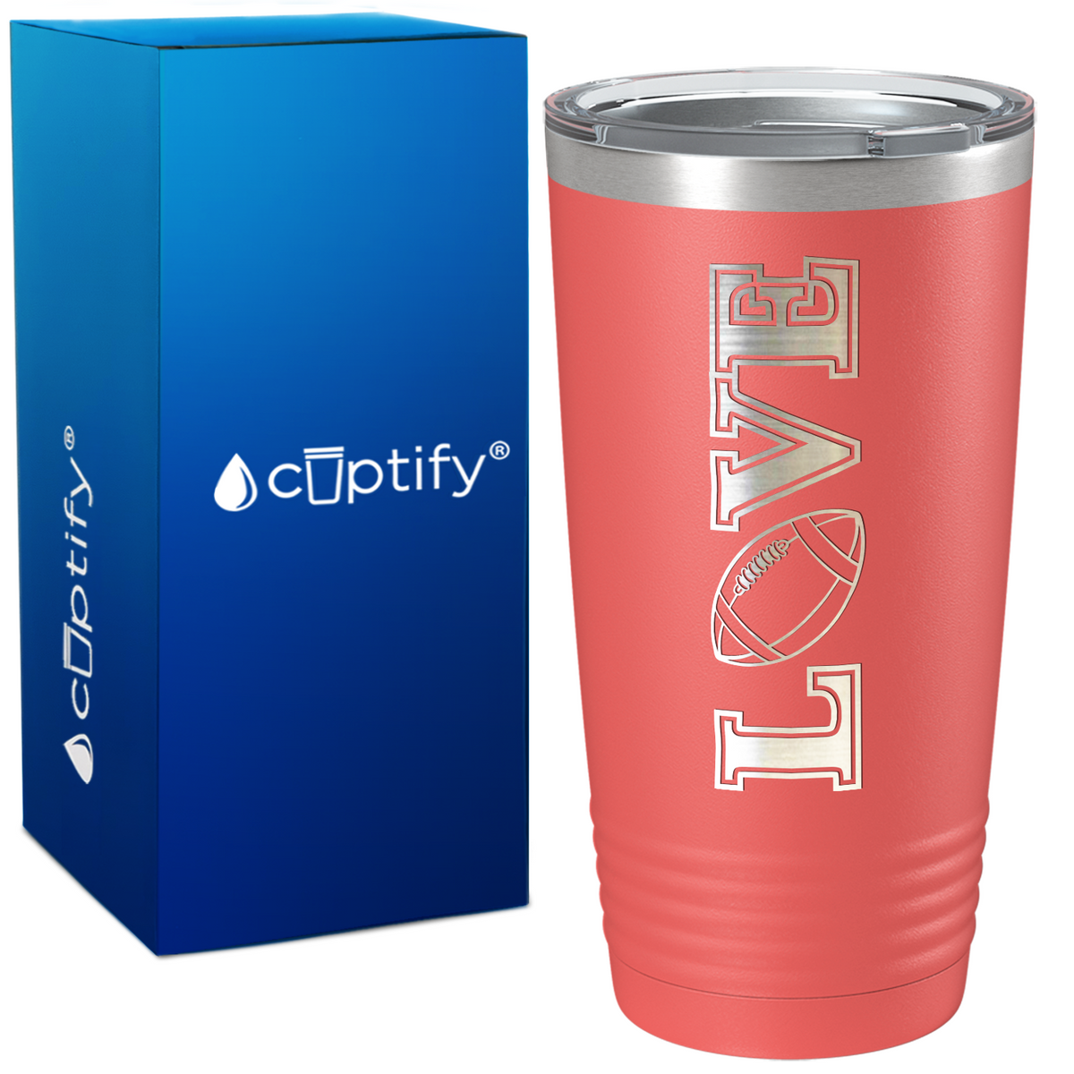 Football Love on 20oz Tumbler