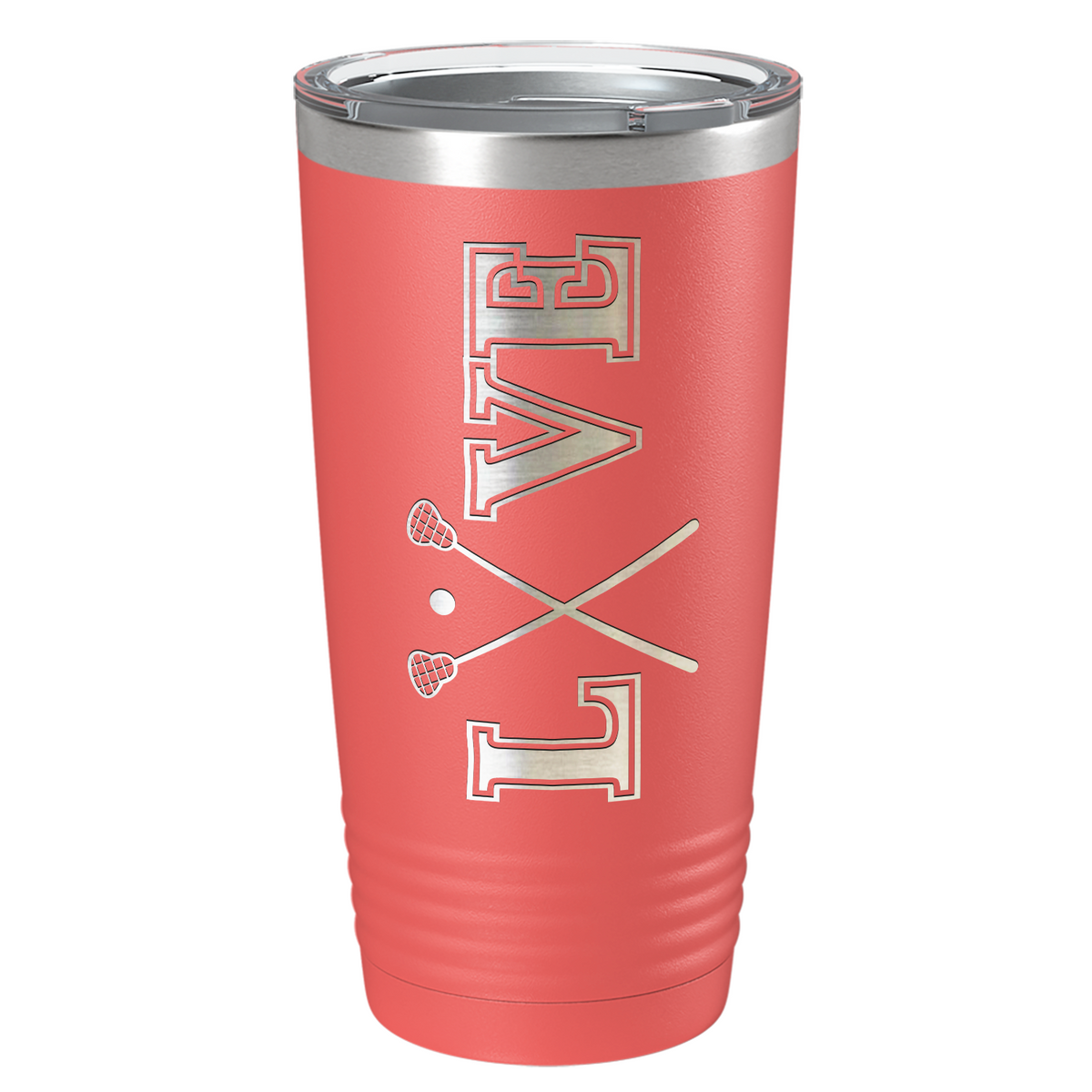 Lacrosse Love Laser Engraved on Stainless Steel Lacrosse Tumbler