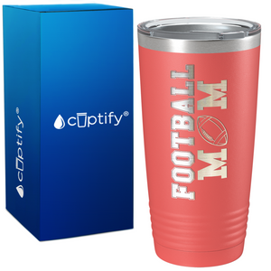 Football Mom on 20oz Tumbler