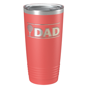 Golf Dad with Golf Ball Laser Engraved on Stainless Steel Golf Tumbler