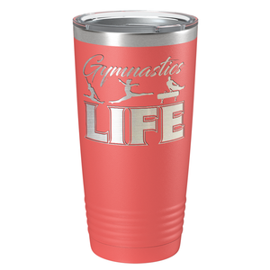 Gymnastics LIFE Silhouettes Laser Engraved on Stainless Steel Gymnastics Tumbler