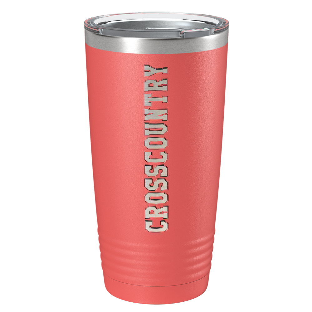 Cross Country Laser Engraved on Stainless Steel Cross Country Tumbler