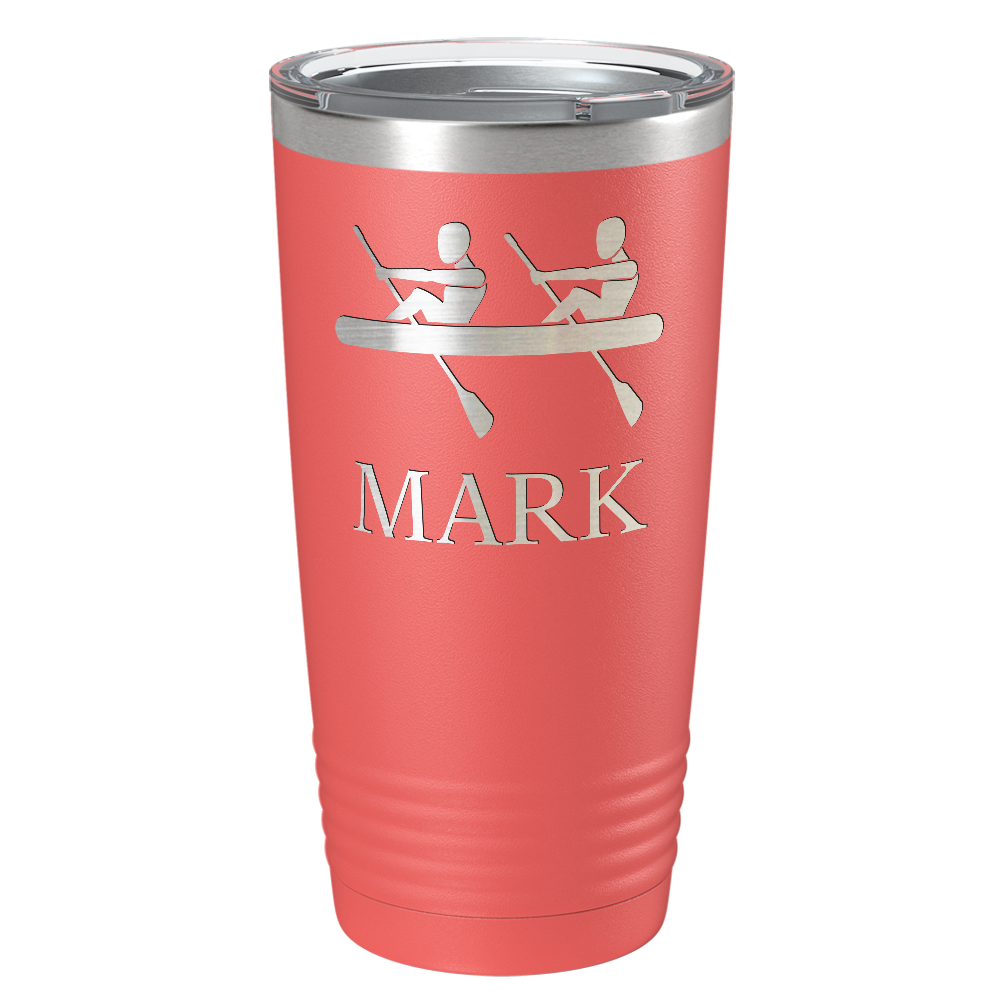 Personalized Crew Silhouette Laser Engraved on Stainless Steel Crew Tumbler