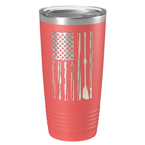 Crew American Flag Laser Engraved on Stainless Steel Crew Tumbler