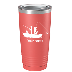 Fishing on a Boat on Stainless Steel Fishing Tumbler