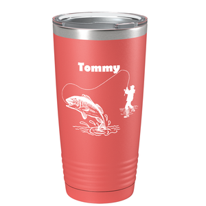 Personalized Fishing on Stainless Steel Fishing Tumbler