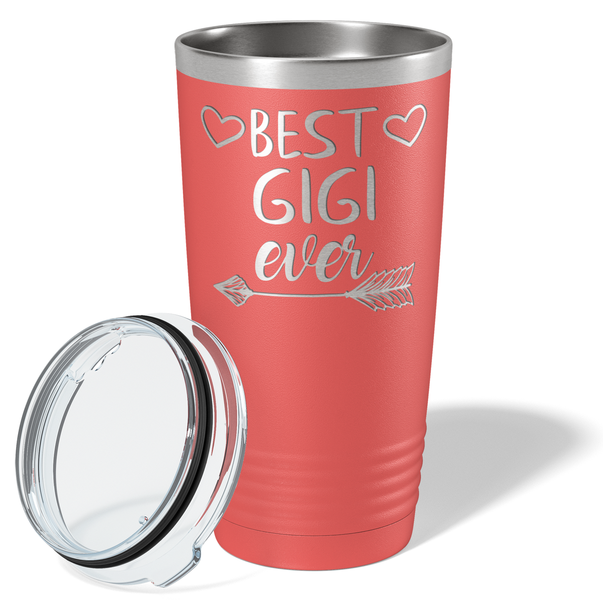 Best Gigi Ever on Guava 20 oz Stainless Steel Ringneck Tumbler
