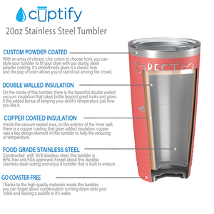 Best Gigi Ever on Guava 20 oz Stainless Steel Ringneck Tumbler