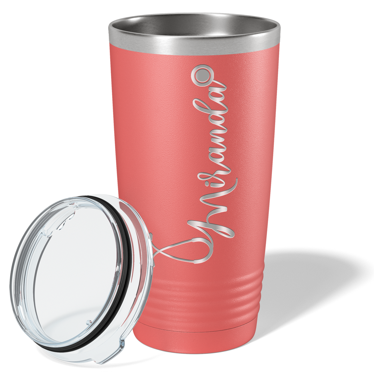 Personalized Nurse Laser Engraved 20oz Tumbler - Guava Matte