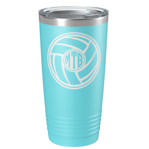 Monogram Volleyball on Stainless Steel Volleyball Tumbler