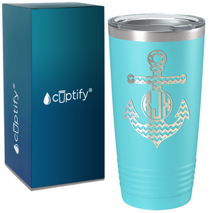 Anchor Cheverons Monogram 20oz Tumbler