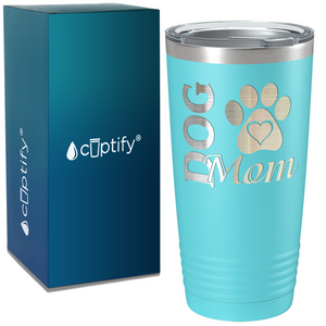 Dog Mom with Paw on Mom 20oz Tumbler