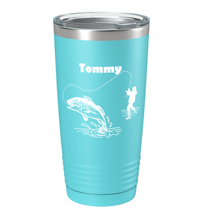 Personalized Fishing on Stainless Steel Fishing Tumbler