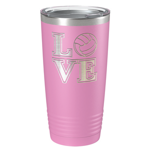 LOVE Volleyball Laser Engraved on Stainless Steel Volleyball Tumbler