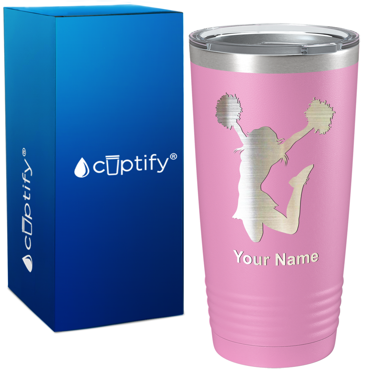 Personalized Cheerleader on 20oz Tumbler