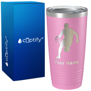 Personalized Basketball Player Silhouette Tumbler