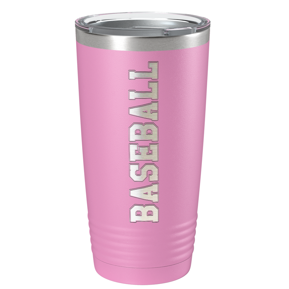 Baseball Laser Engraved on Stainless Steel Baseball Tumbler