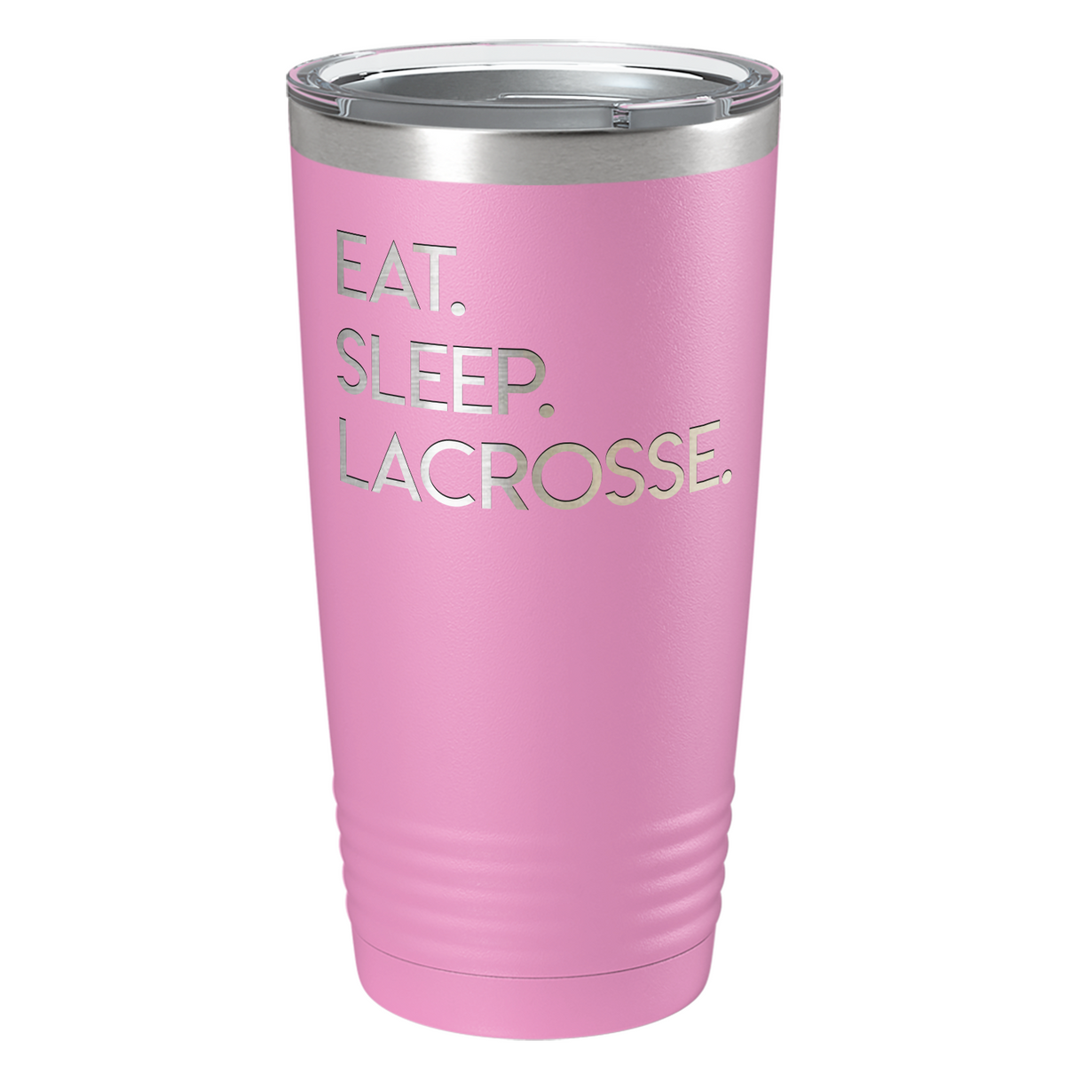 Eat Sleep Lacrosse Laser Engraved on Stainless Steel Lacrosse Tumbler