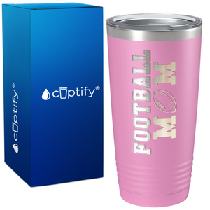 Football Mom on 20oz Tumbler