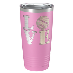 Love Golf Laser Engraved on Stainless Steel Golf Tumbler